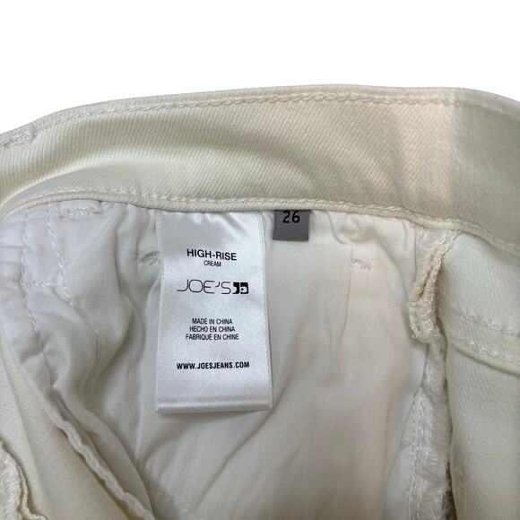 Joe’s Jeans Joplin White Denim Midi Skirt High Waist Raw Hem Slit NWT - Picture 7 of 8